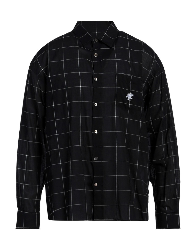 Black Men's Checked Shirt - 1