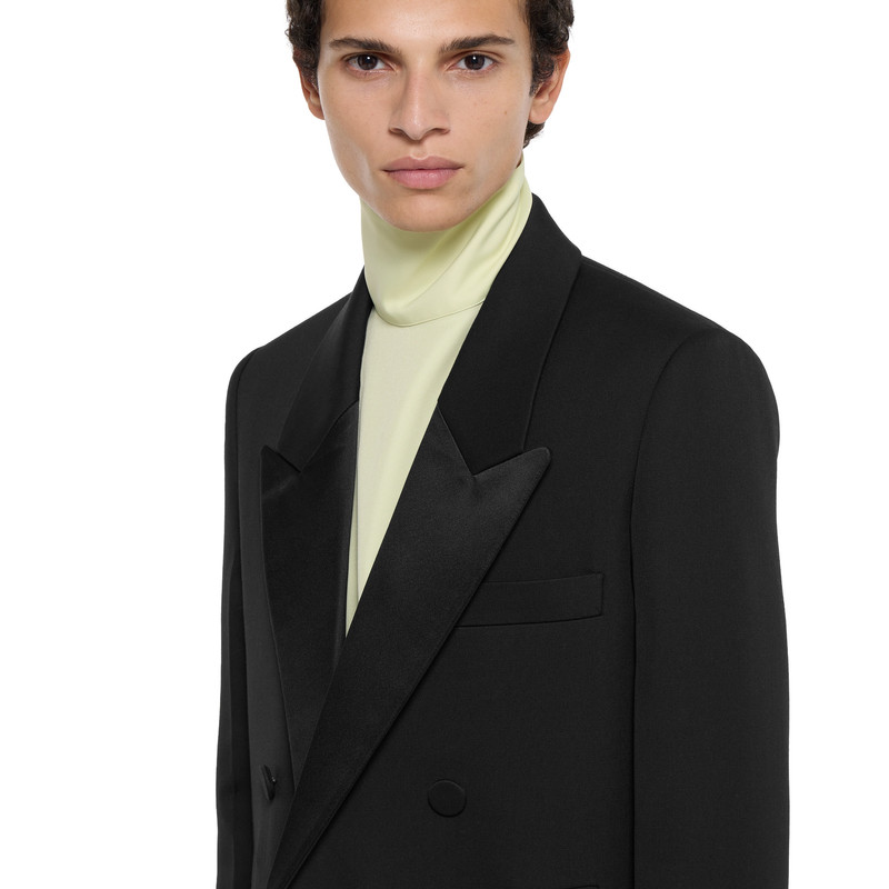 Double wool and satin coat 5