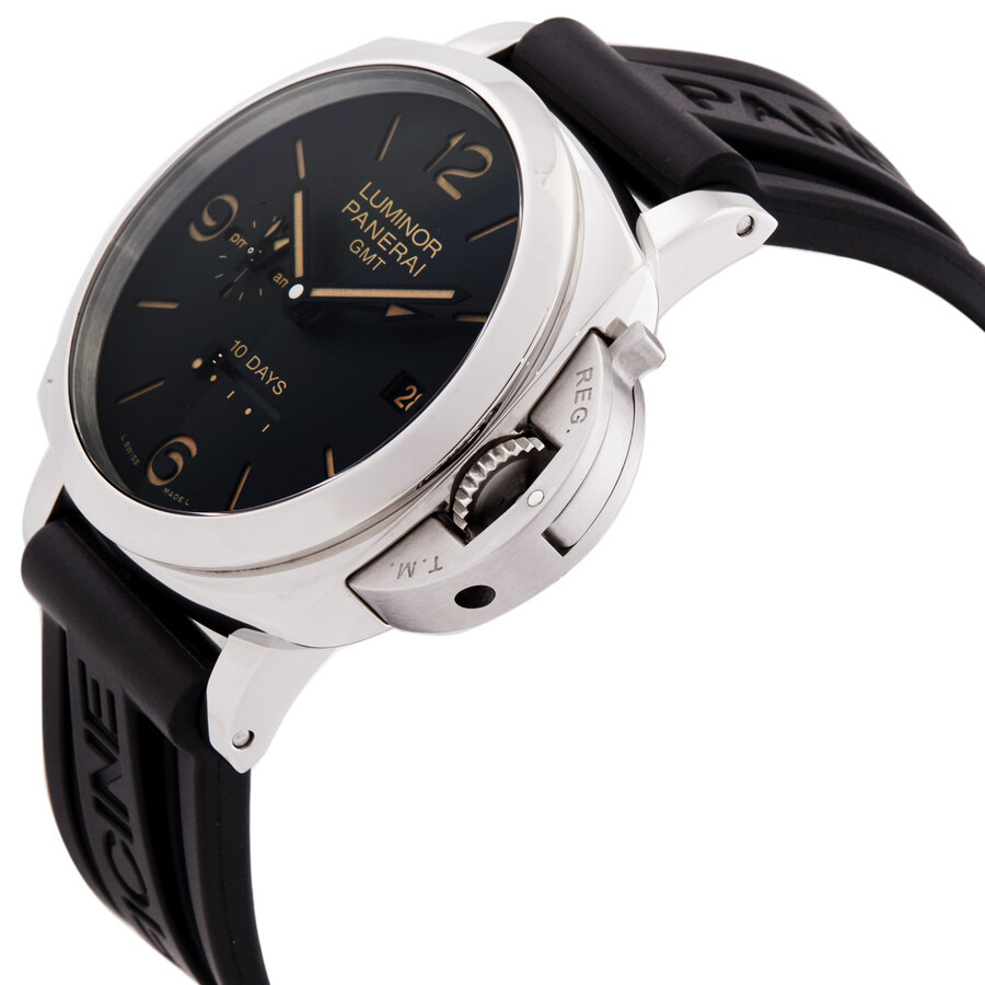 Pre-owned Panerai Luminor 1950 10 Days Gmt Automatic Black Dial Men's Watch PAM00533 - 2