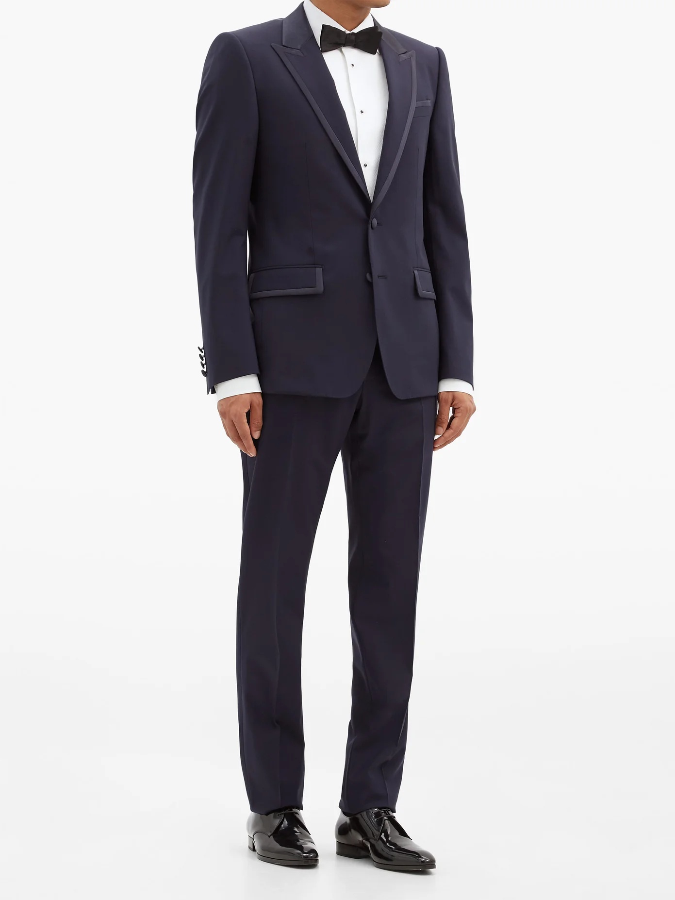 Two-piece wool-blend twill tuxedo suit - 2