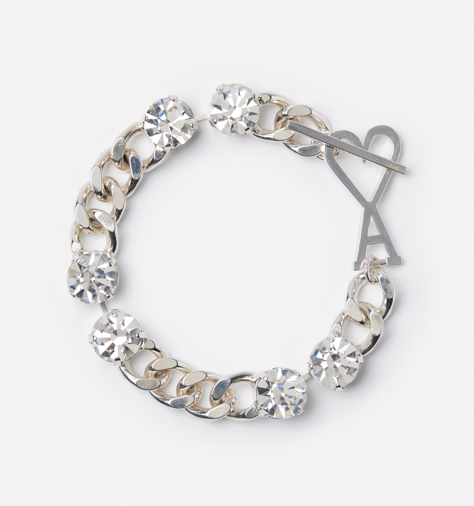 Ami De Coeur Curb Chain And Strass Bracelet - 3