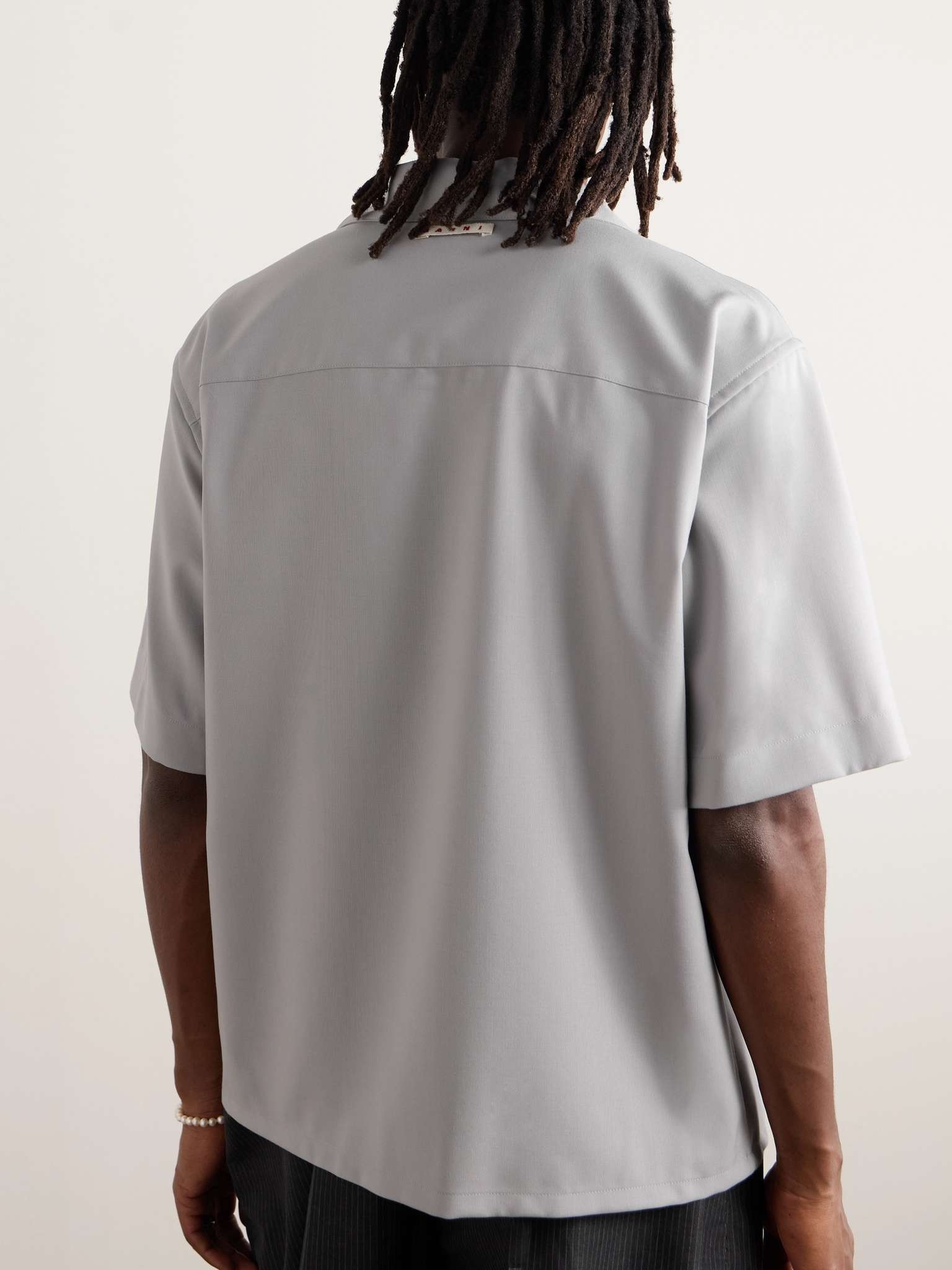 Convertible-Collar Wool Shirt - 3