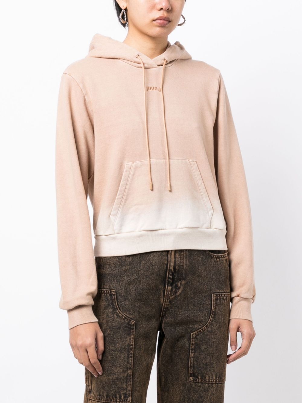 logo-embroidered cotton hoodie - 4