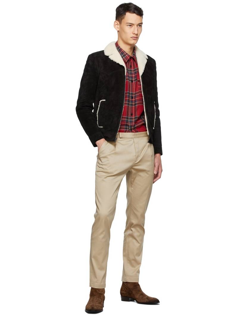 SAINT LAURENT Brown Wyatt Jodhpur Boots outlook