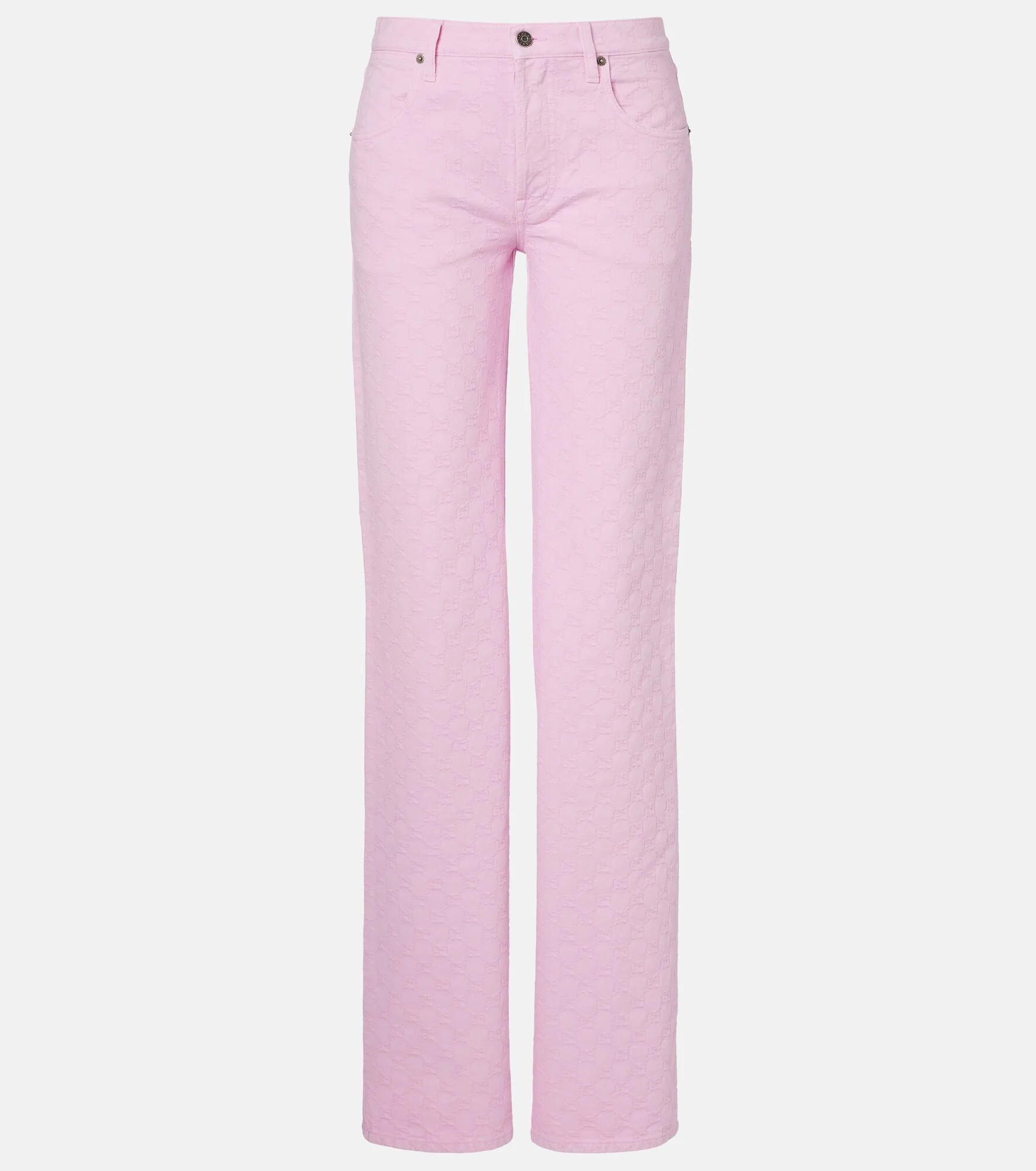 GG jacquard straight jeans - 1