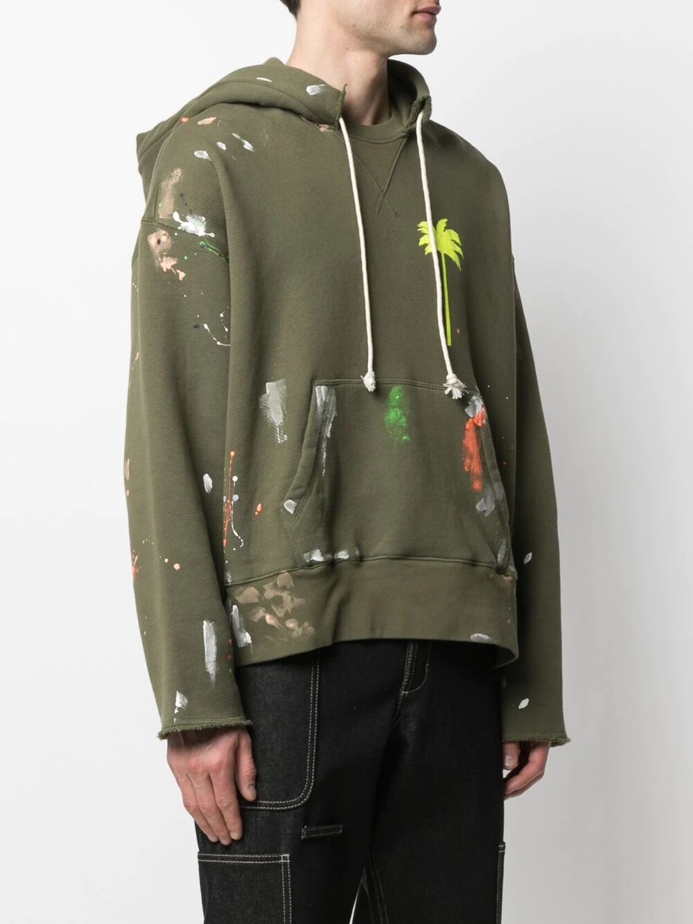 paint-splatter palm-print hoodie - 3