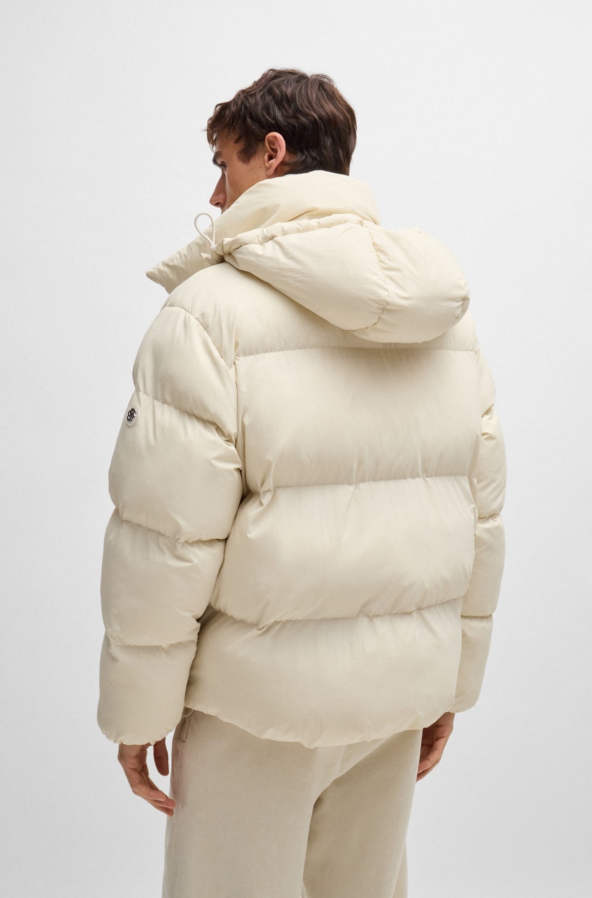 WATER-REPELLENT PUFFER JACKET WITH DOUBLE B MONOGRAM - 4