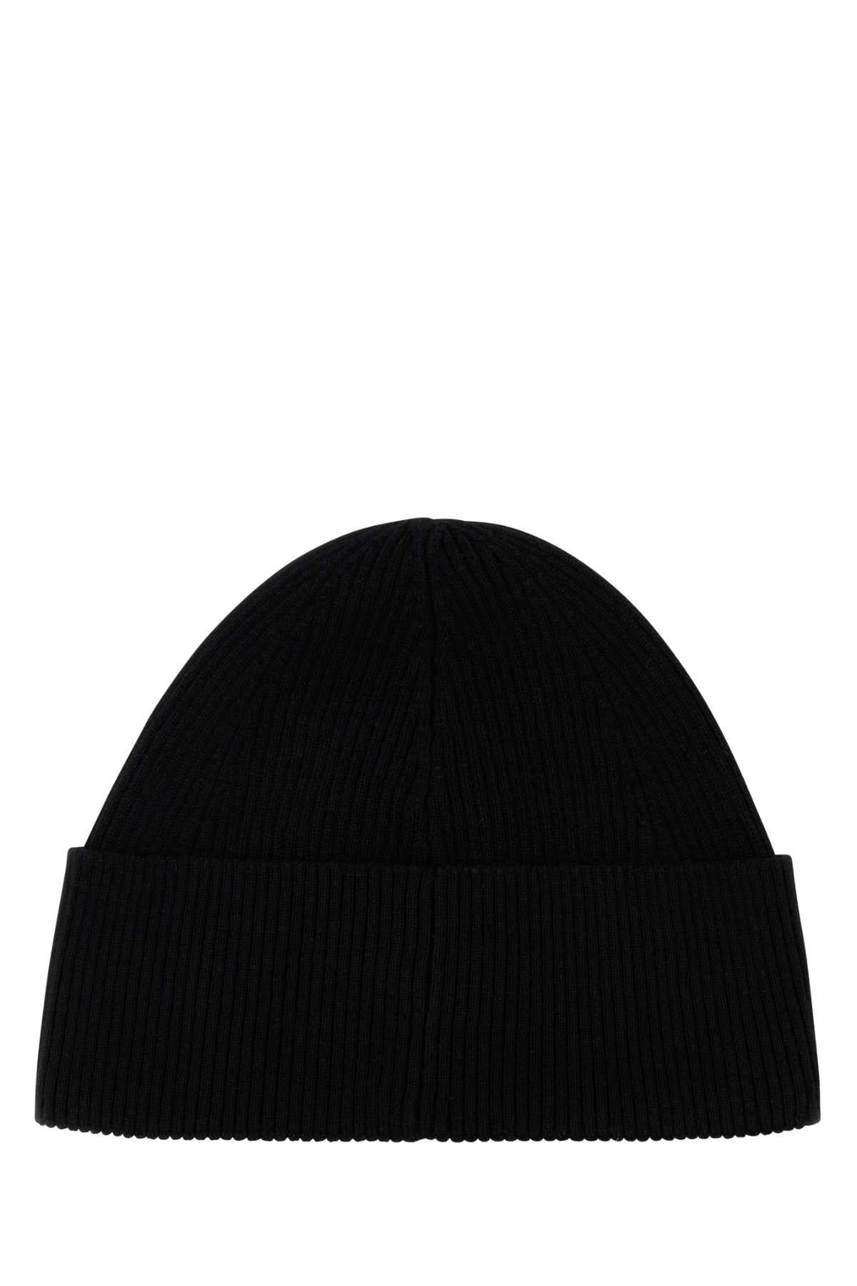 Saint Laurent Women Black Cashmere Beanie Hat - 2