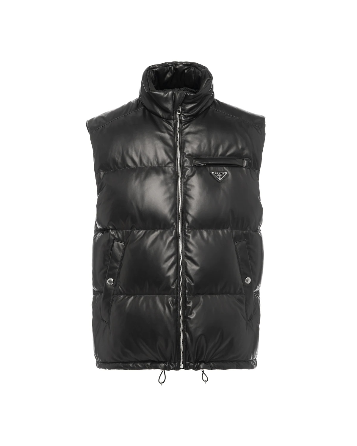 Padded nappa leather vest - 1