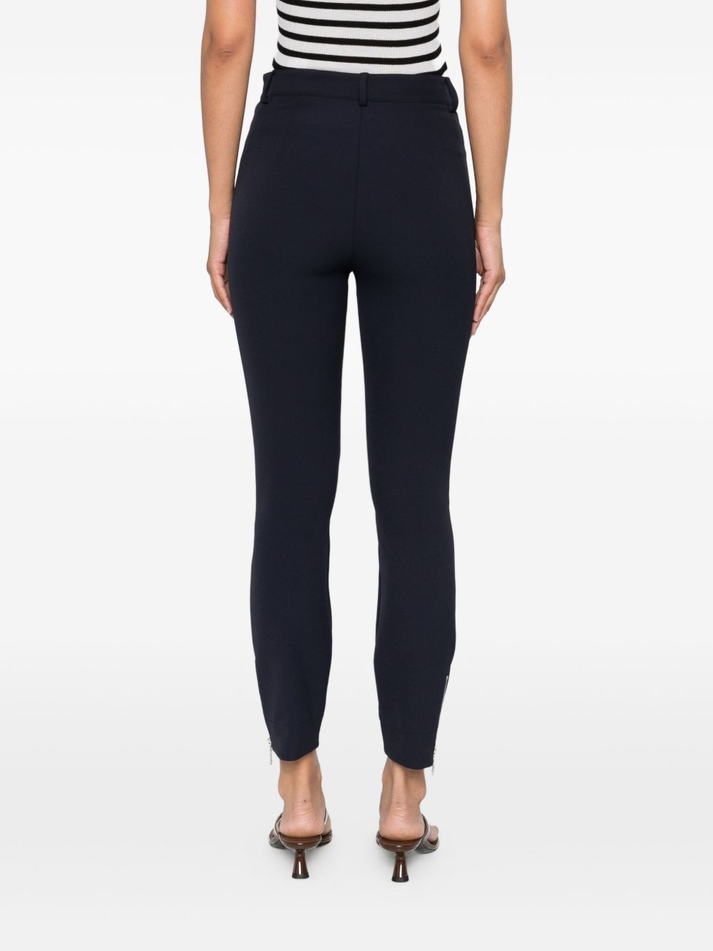 zip-detailing skinny trousers - 4