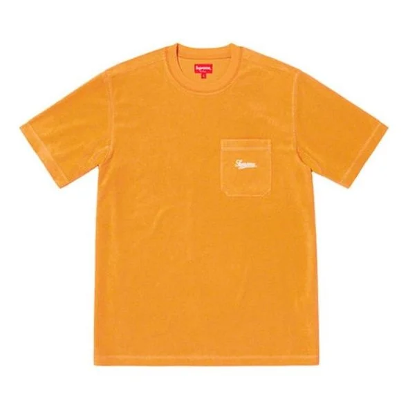 대 SS19 테리 포켓 티 짧은 소매 Unisex 오렌지 SUP-SS19-10573 - 1