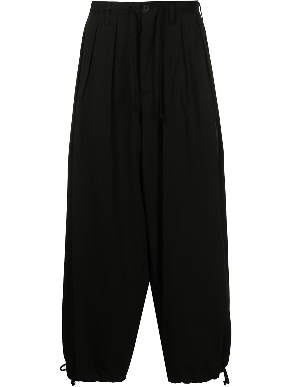 wool-knit balloon-style trousers - 1