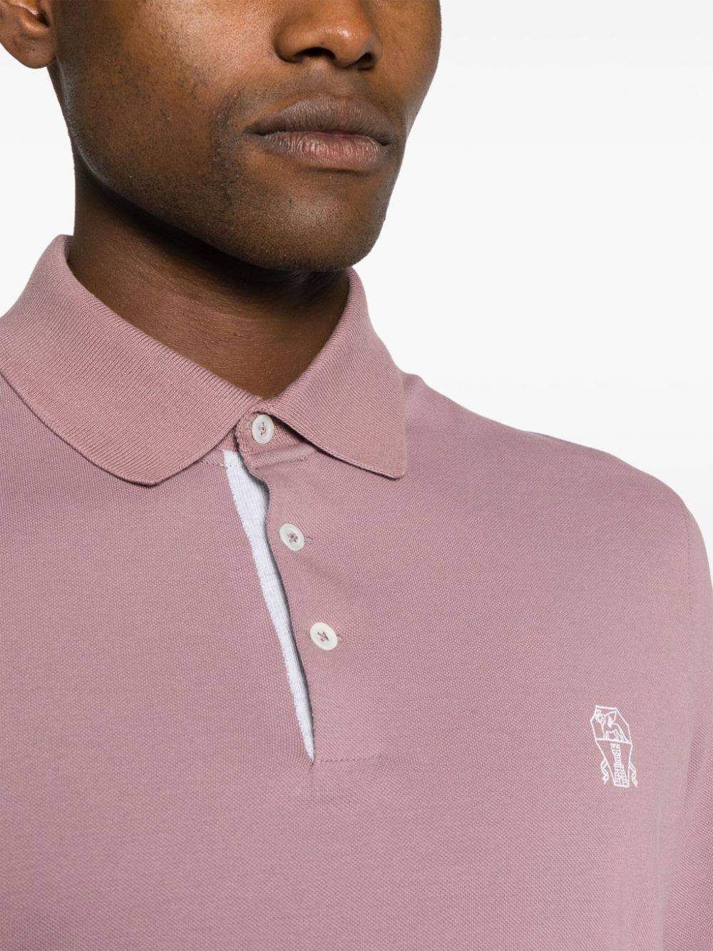 logo-print cotton polo shirt - 5