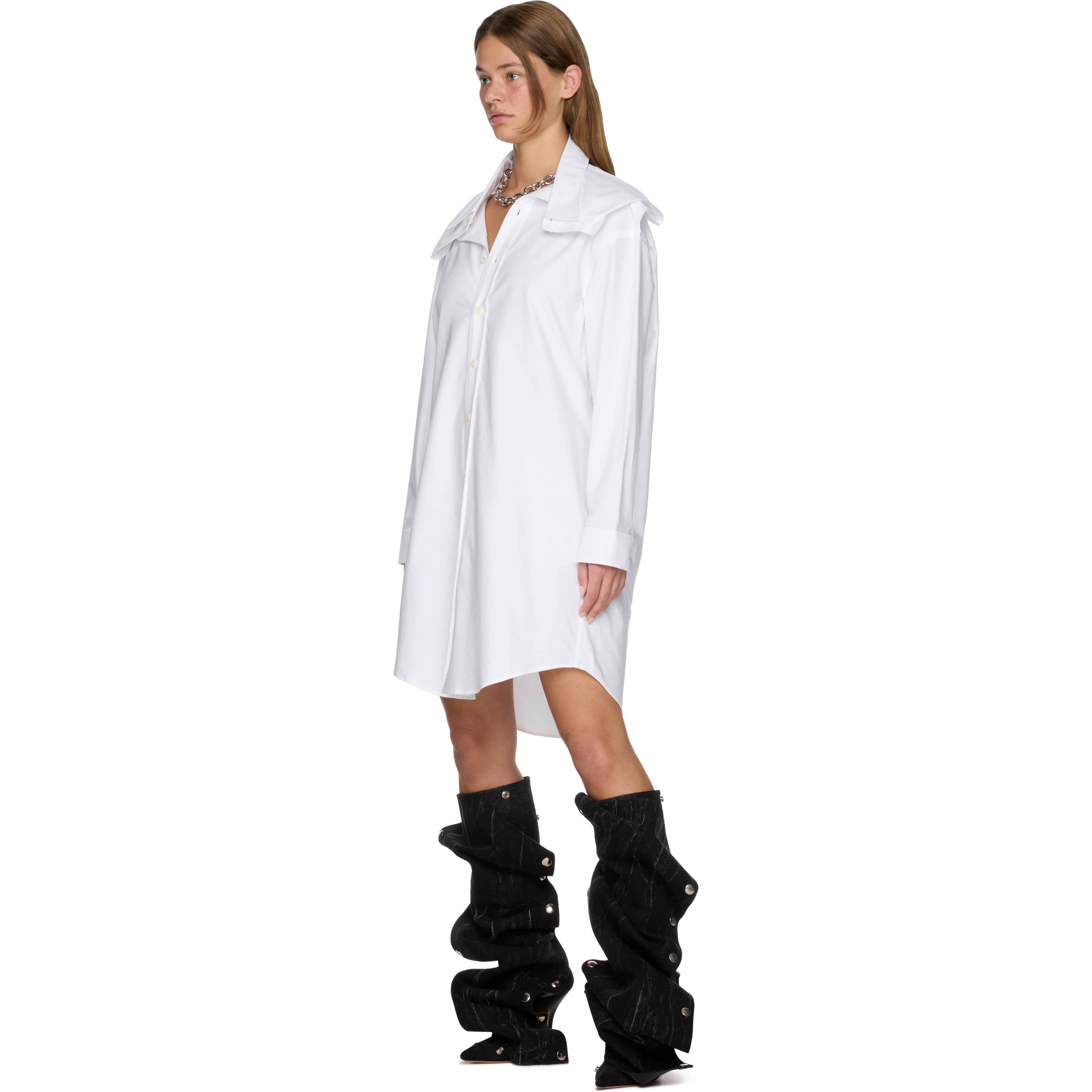 Evergreen Chain Shirt Dress - 4