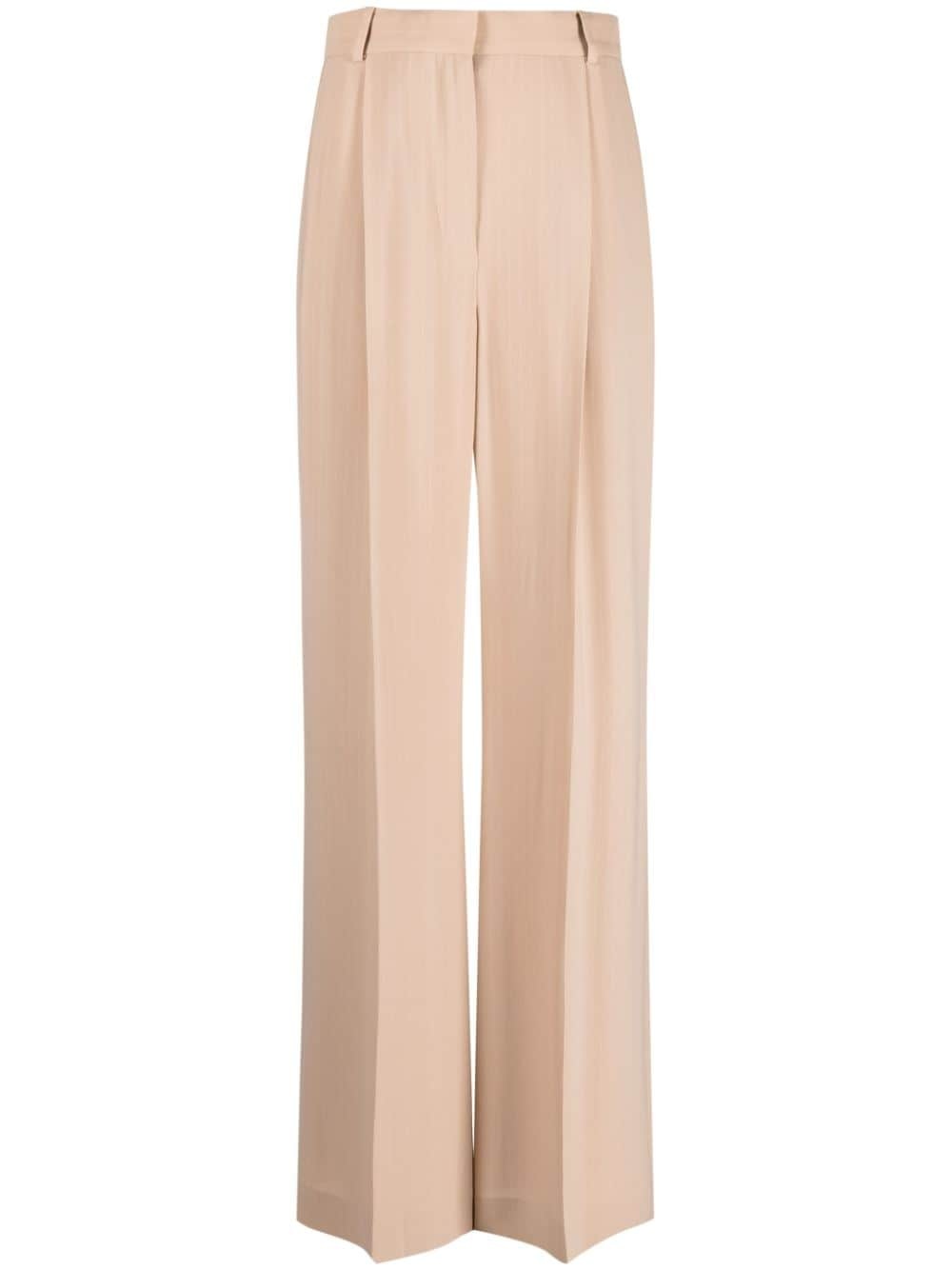 high-waisted flared trousers - 1