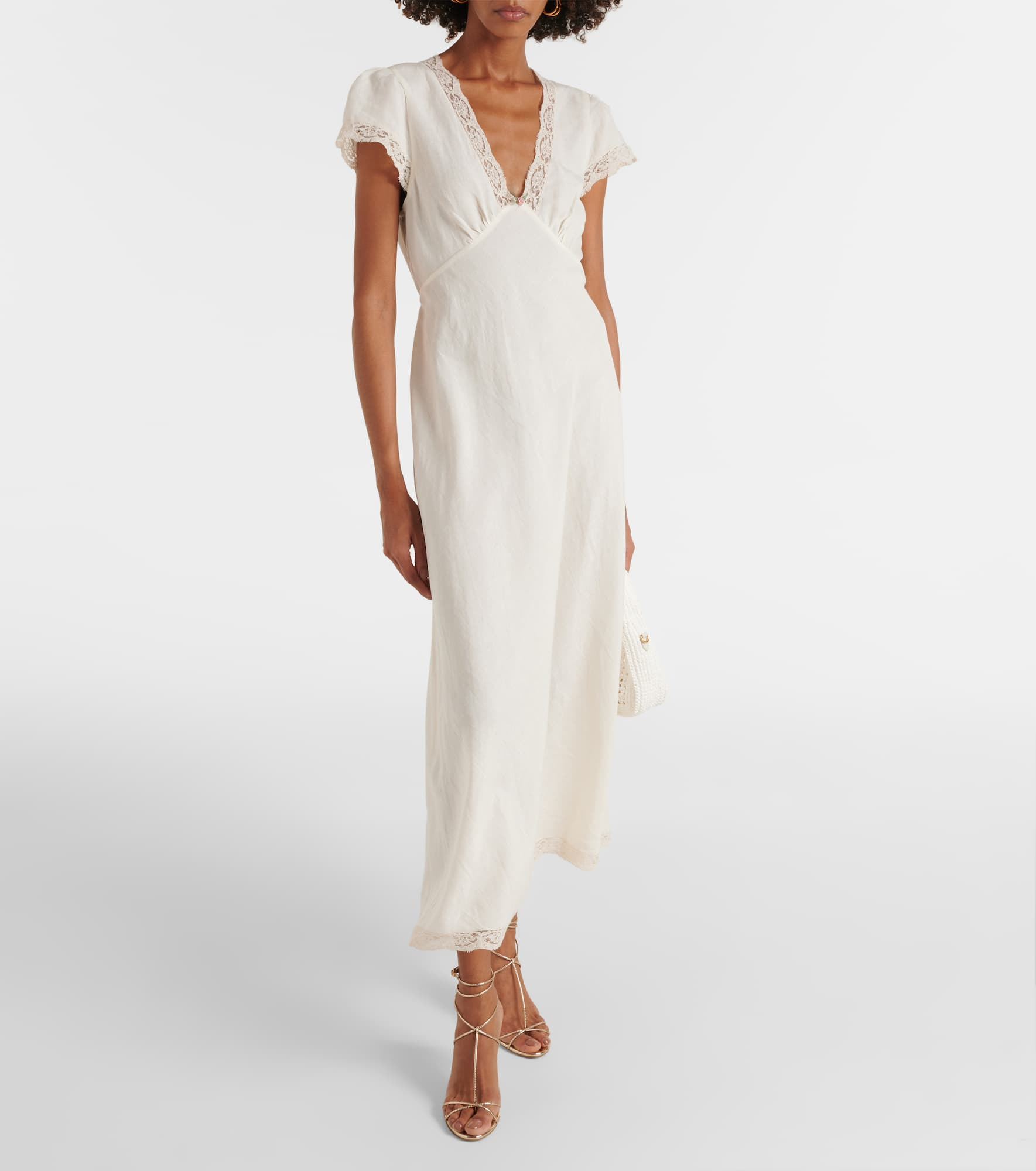 Clarice lace-trimmed midi dress - 2