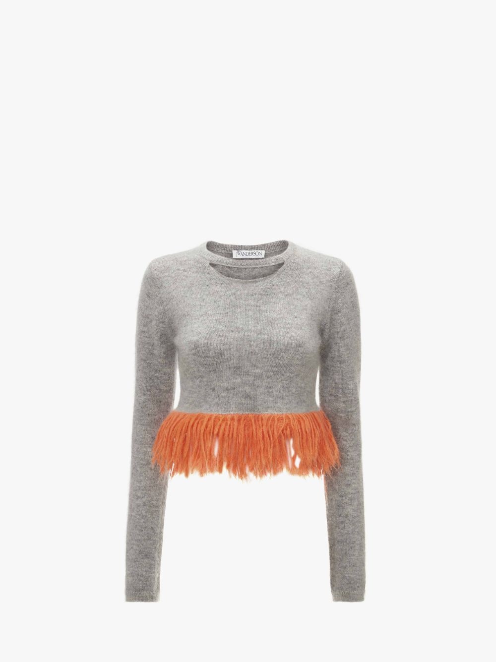 fringed-hem knitted jumper - 1