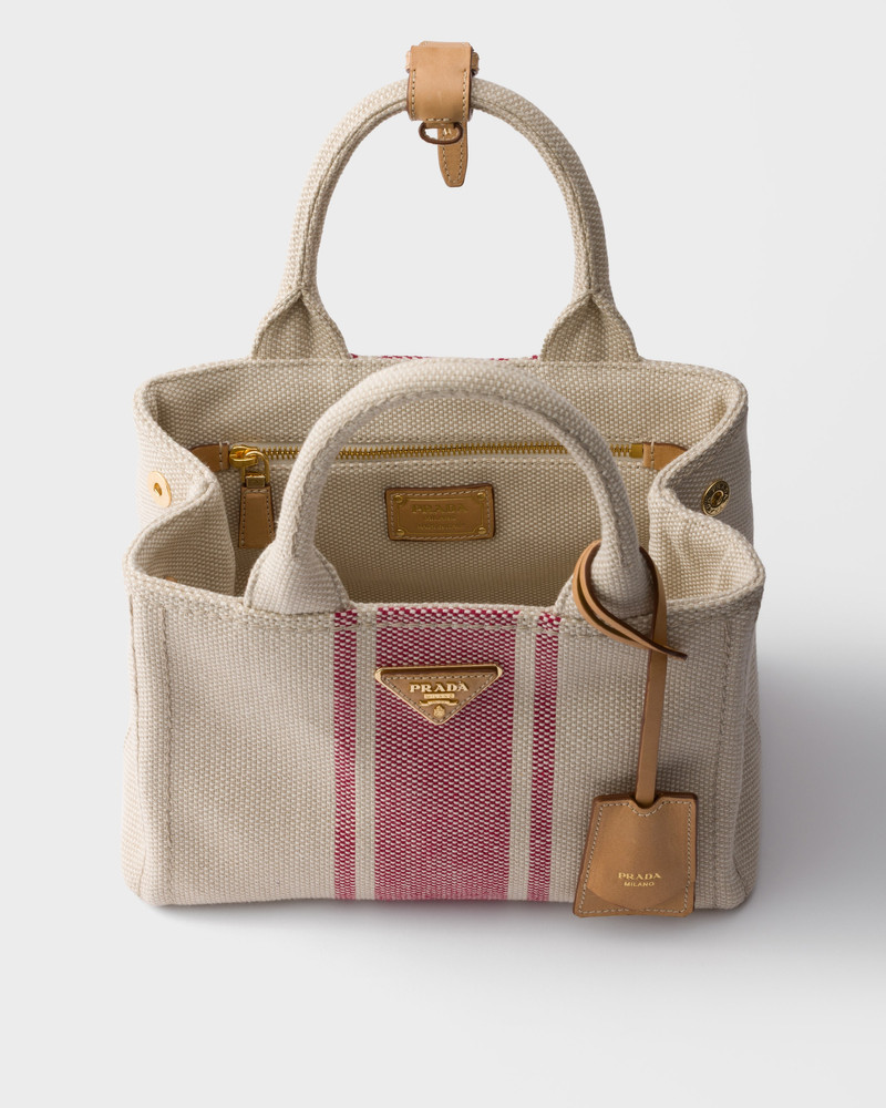 Prada Jardinière small cotton canvas bag 5