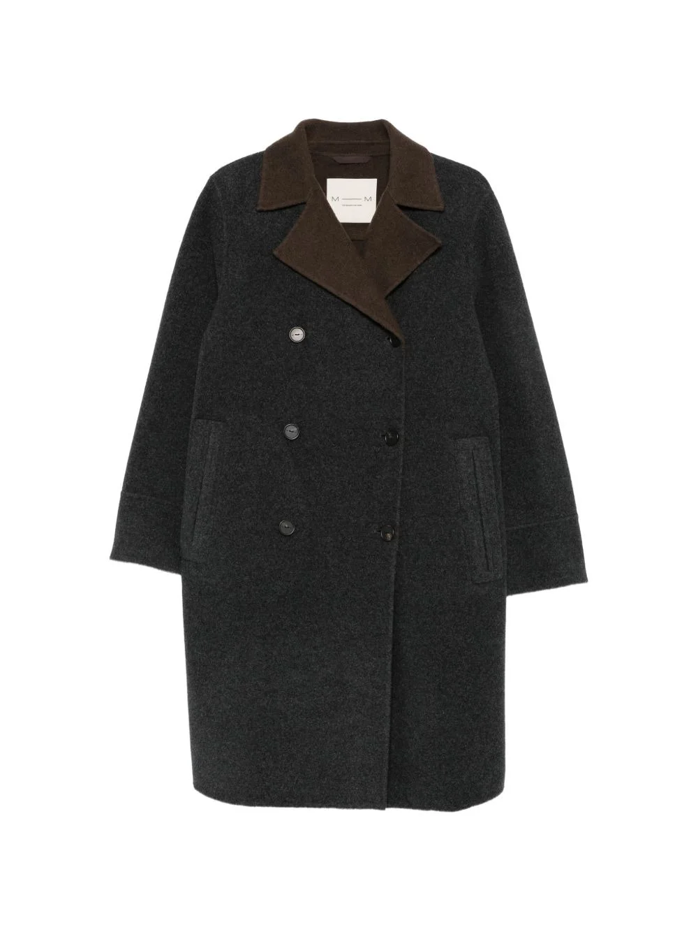 double-breasted notched-lapels coat - 1