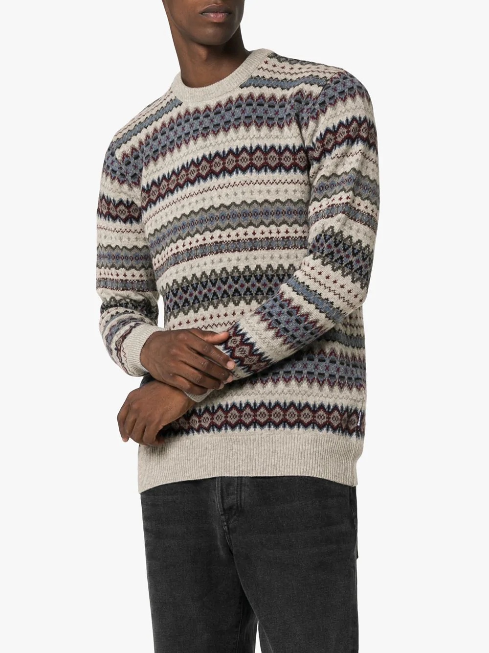 Fair Isle intarsia knit sweater - 3