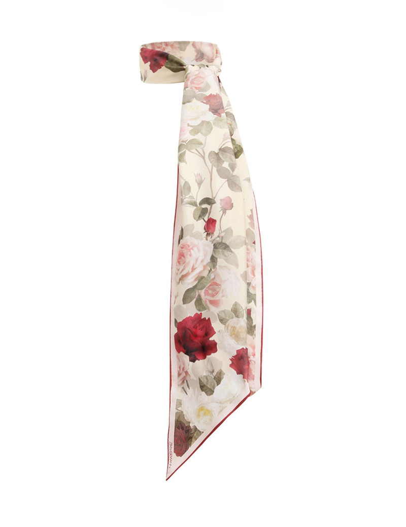 PRINTED SILK NECK SCARF 1