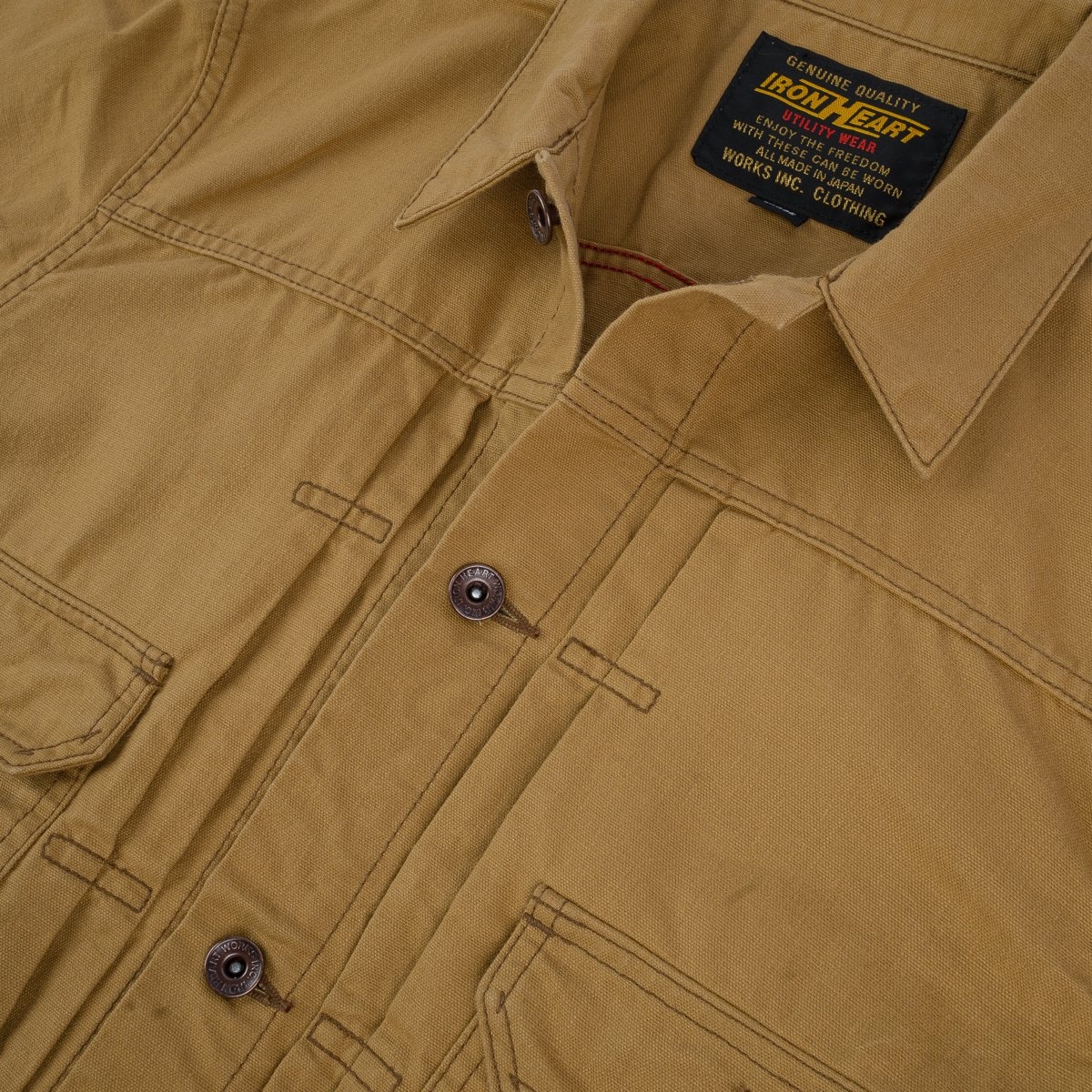 IHJ-134-MUS 9oz Paraffin Coated OX Type II Jacket - Mustard - 9