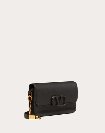 Valentino VSLING Grainy Calfskin Clutch with Shoulder Strap outlook