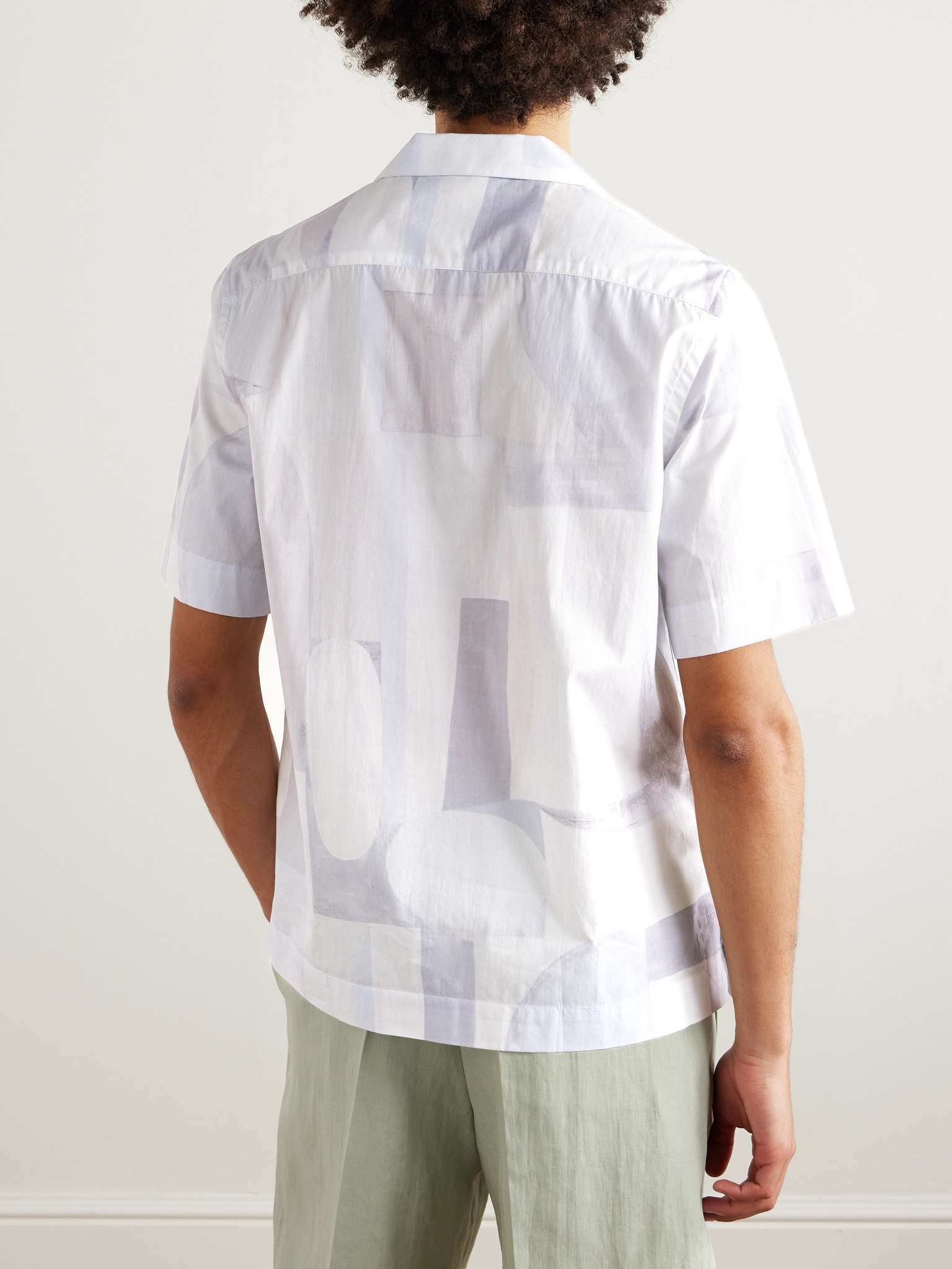 Convertible-Collar Printed Cotton-Poplin Shirt - 3