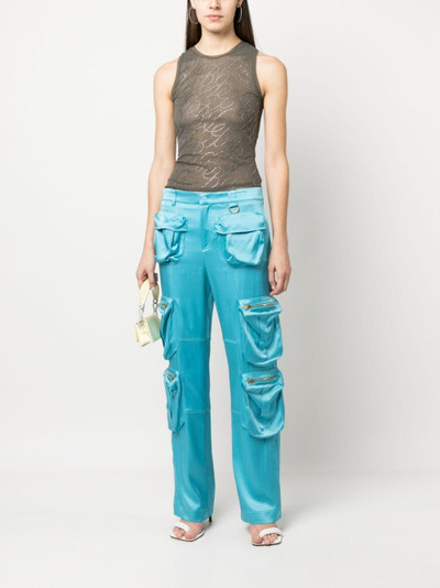 Blumarine satin cargo pants outlook