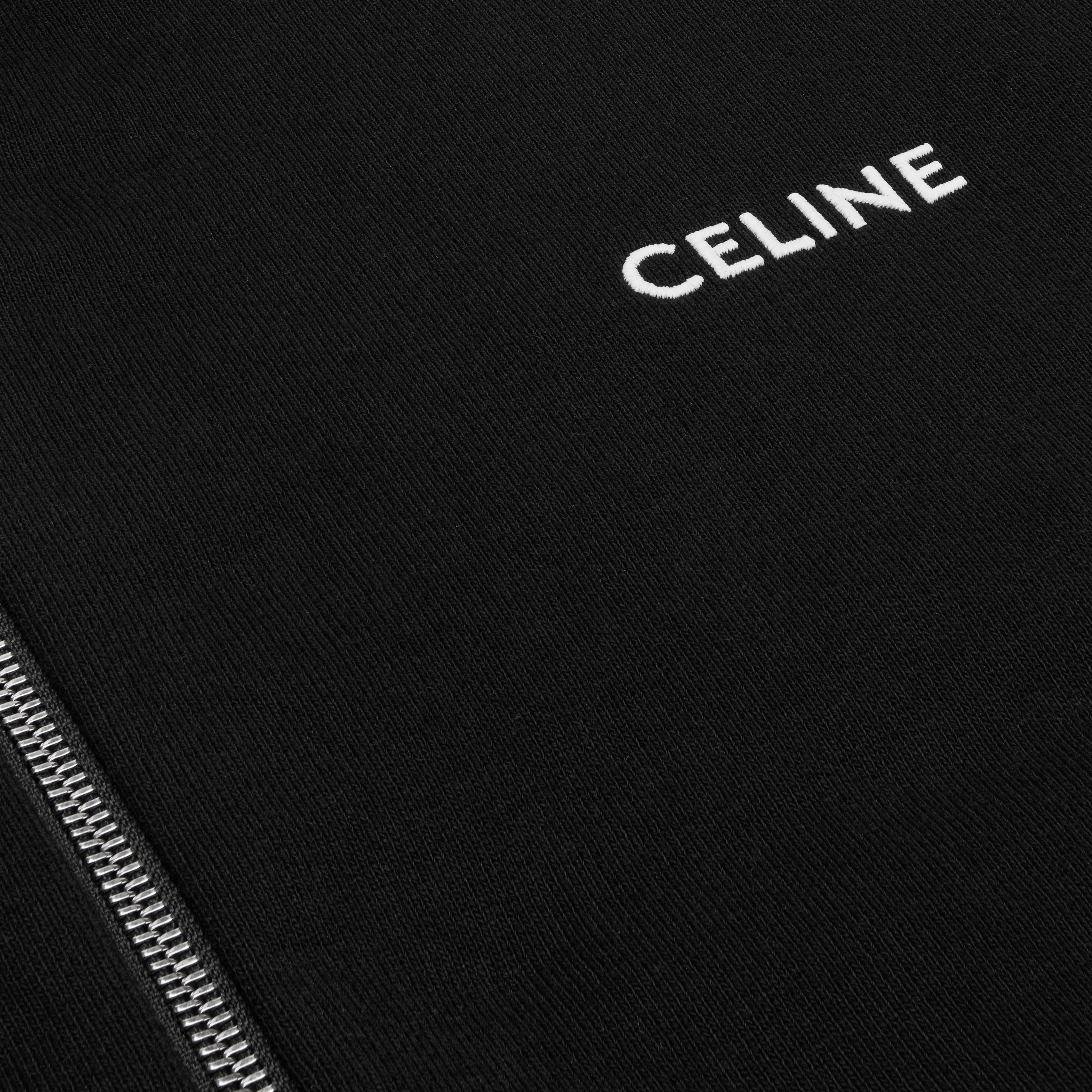 celine zipped hoodie in cotton fleece - 4