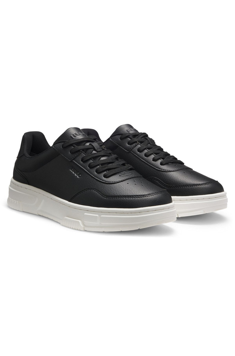 FAUX-LEATHER TRAINERS WITH ZIGZAG DETAILING 2