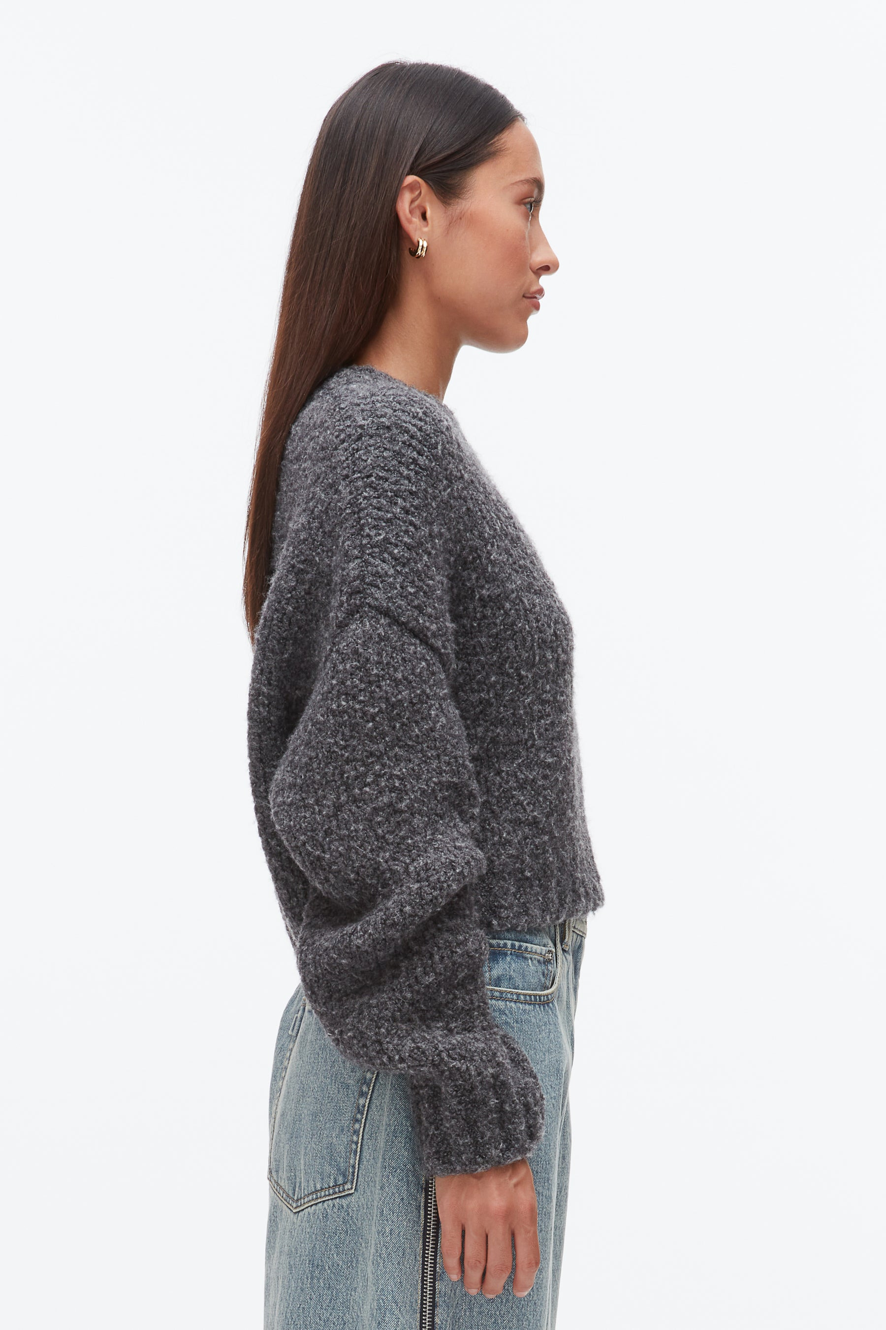 Boucle Zipper Crewneck - 4