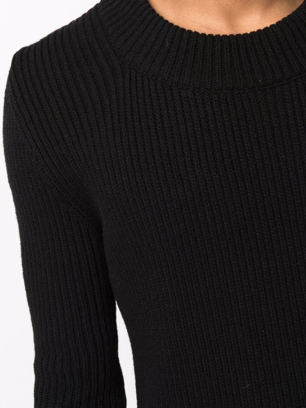 cashmere-blend ribbed knit jumper - 5