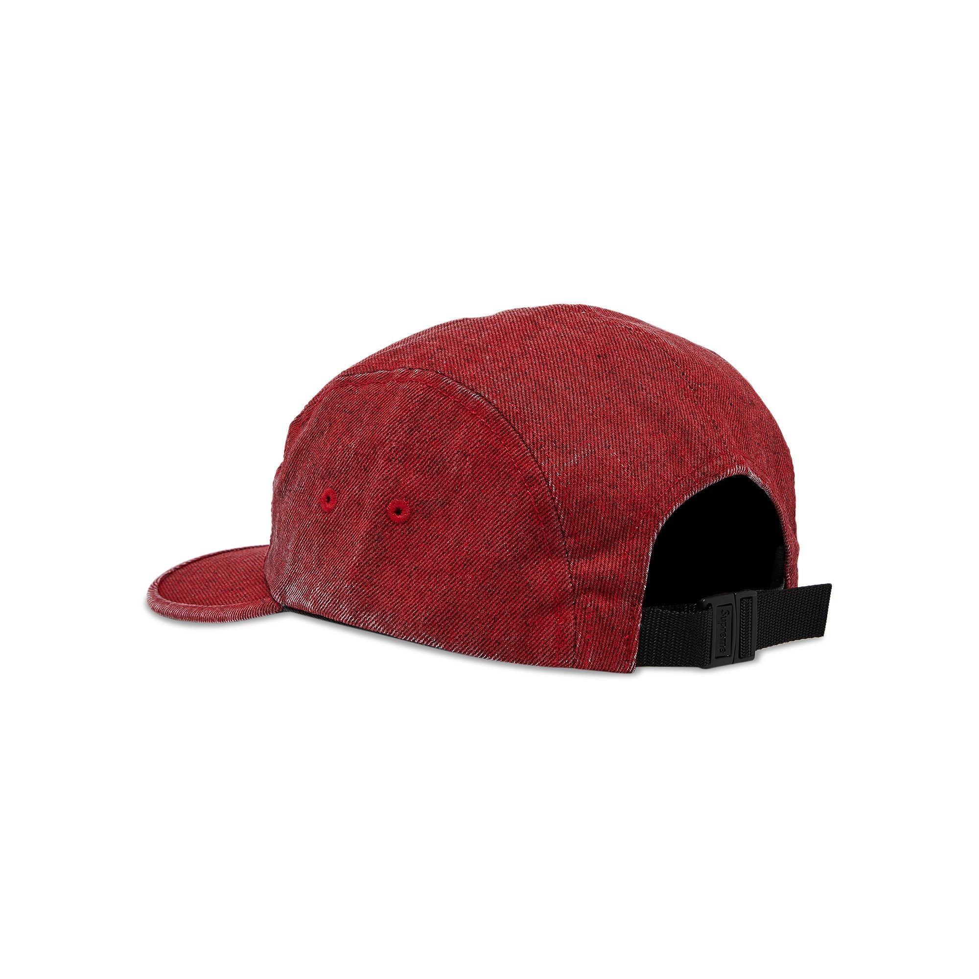 Supreme Coated Denim Camp Cap 'Red' - 3