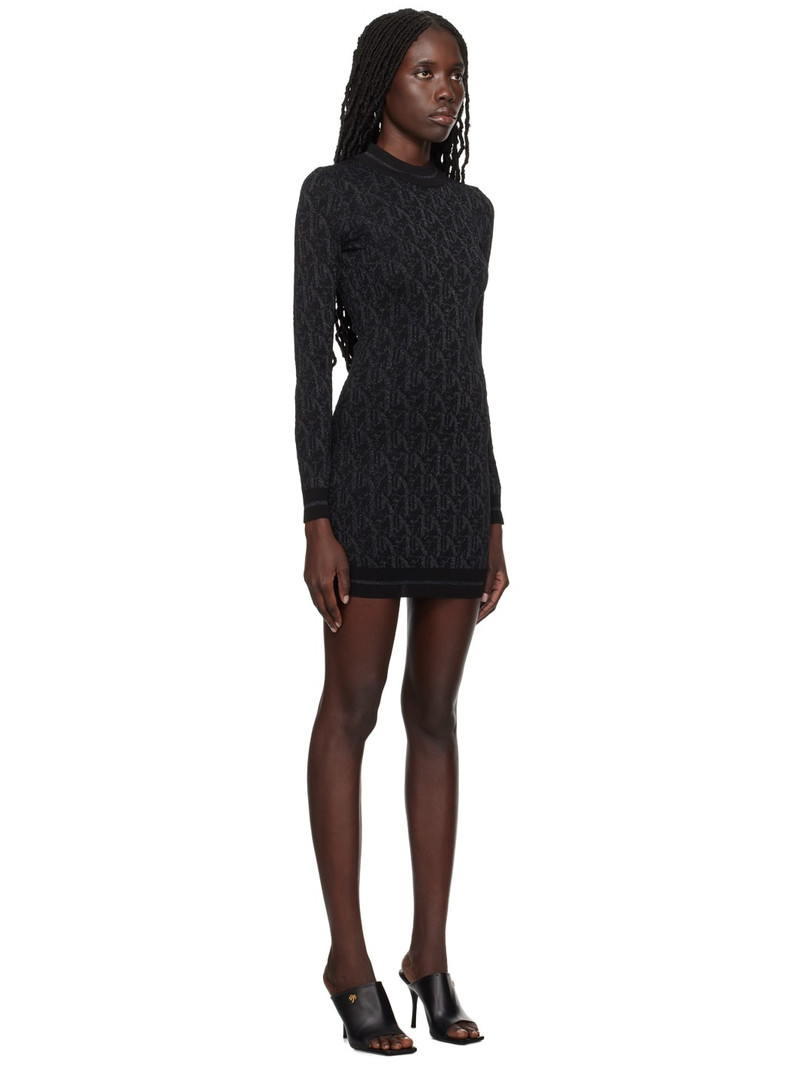 Black Jacquard Minidress 2