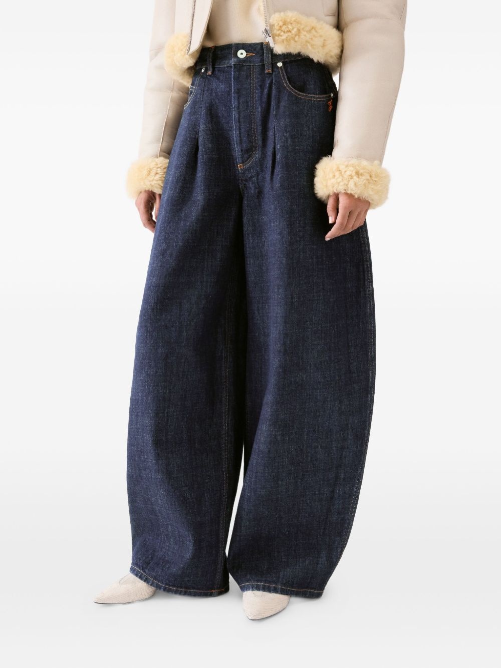 Le De-Nîmes Ovalo pleated jeans - 3