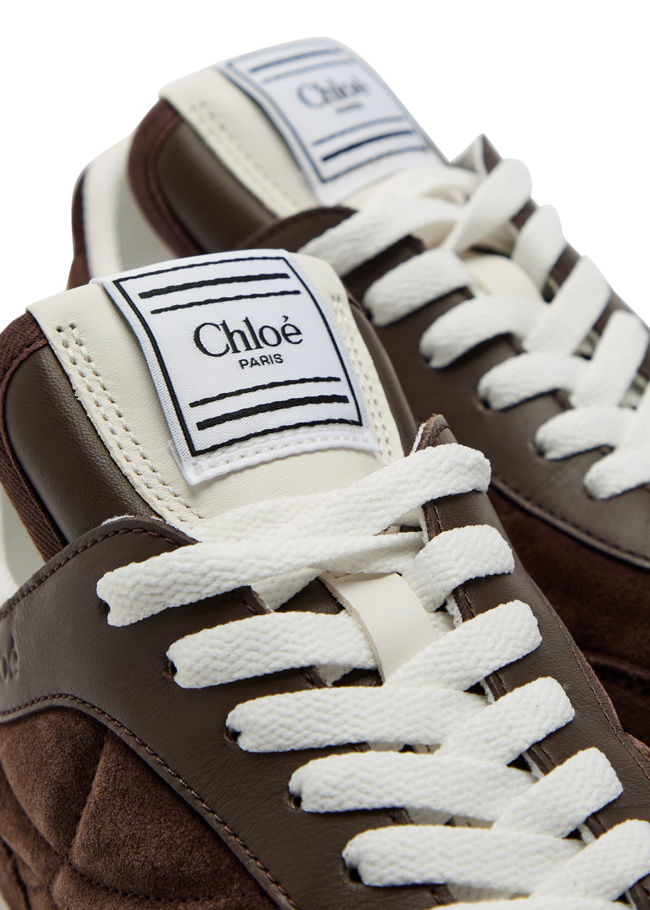 Chloe Kick Quilted Suede Sneakers - 4