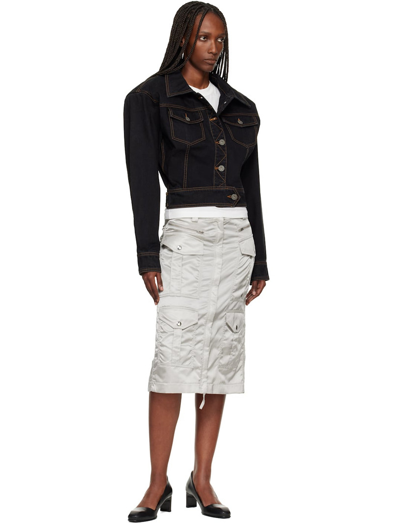 VAQUERA Black Cropped Denim Jacket outlook