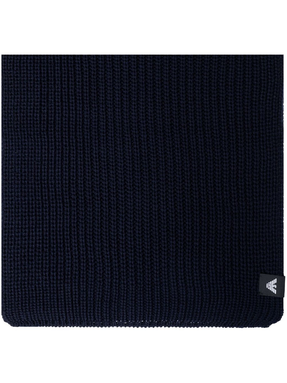 logo-patch knitted scarf - 1