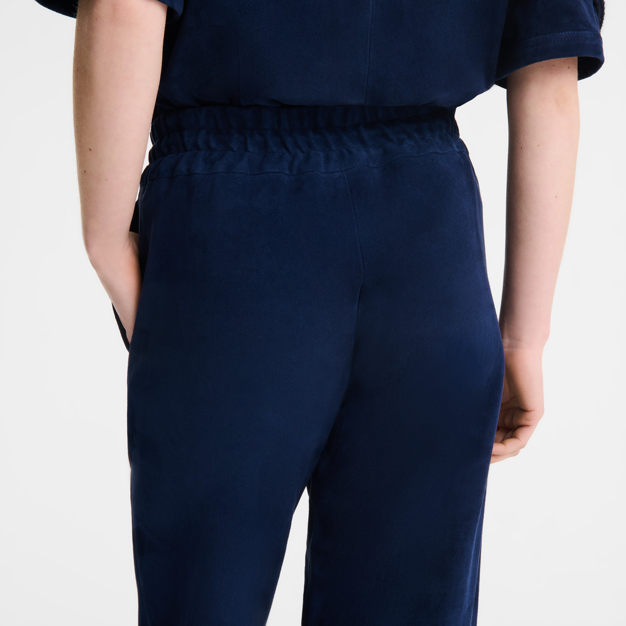 Leather straight pants Navy - Leather - 6