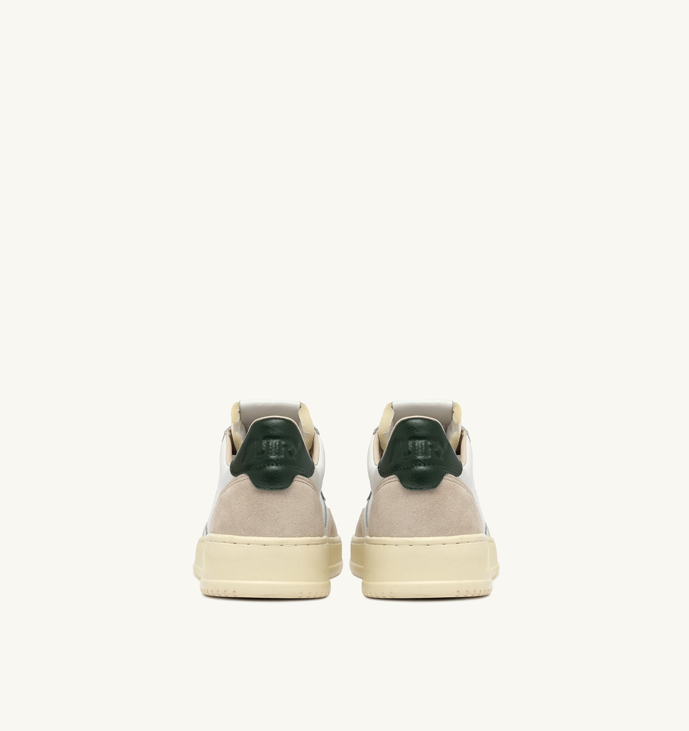 MEDALIST LOW SNEAKERS IN WHITE AND MOUNTAIN LEATHER AND BEIGE SUEDE - 3