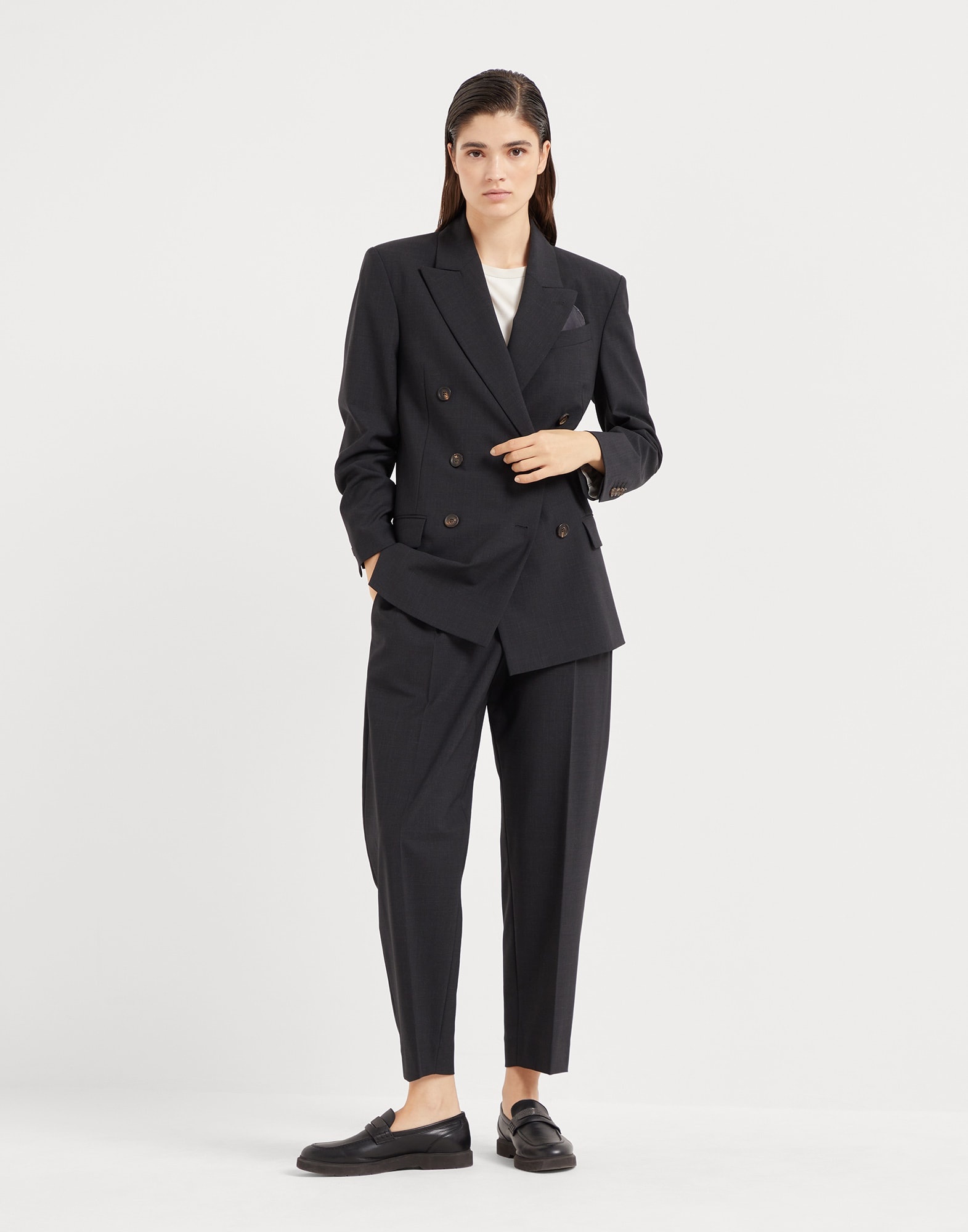 Tropical luxury wool blazer with monili - 5