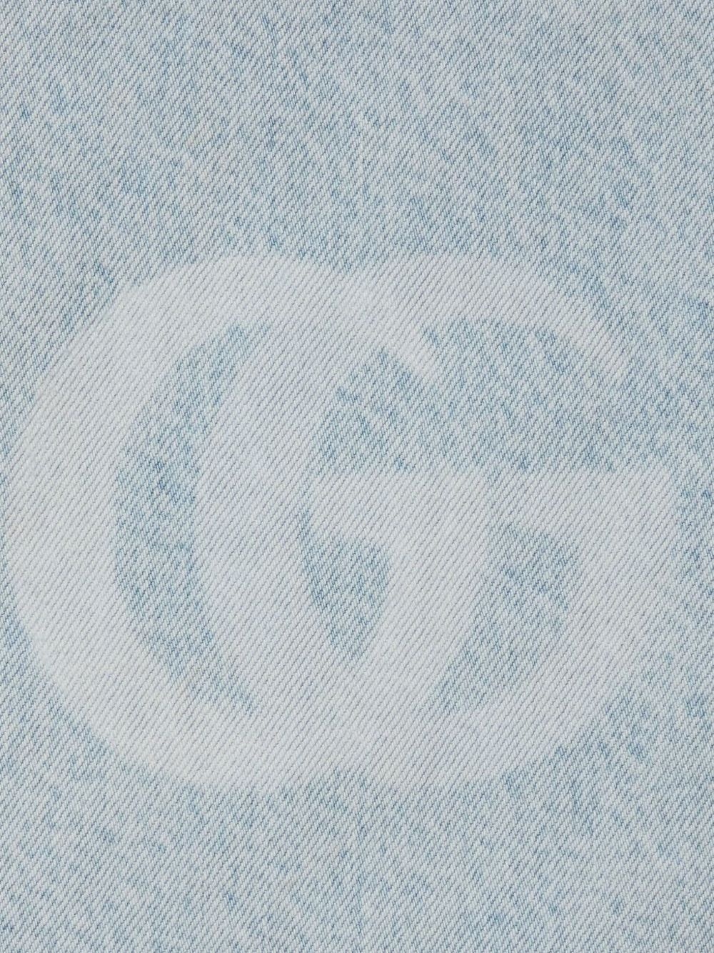 Double G logo denim shorts - 2