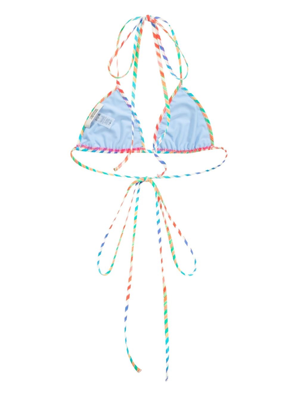 Bias Crayon striped triangle bikini top - 2