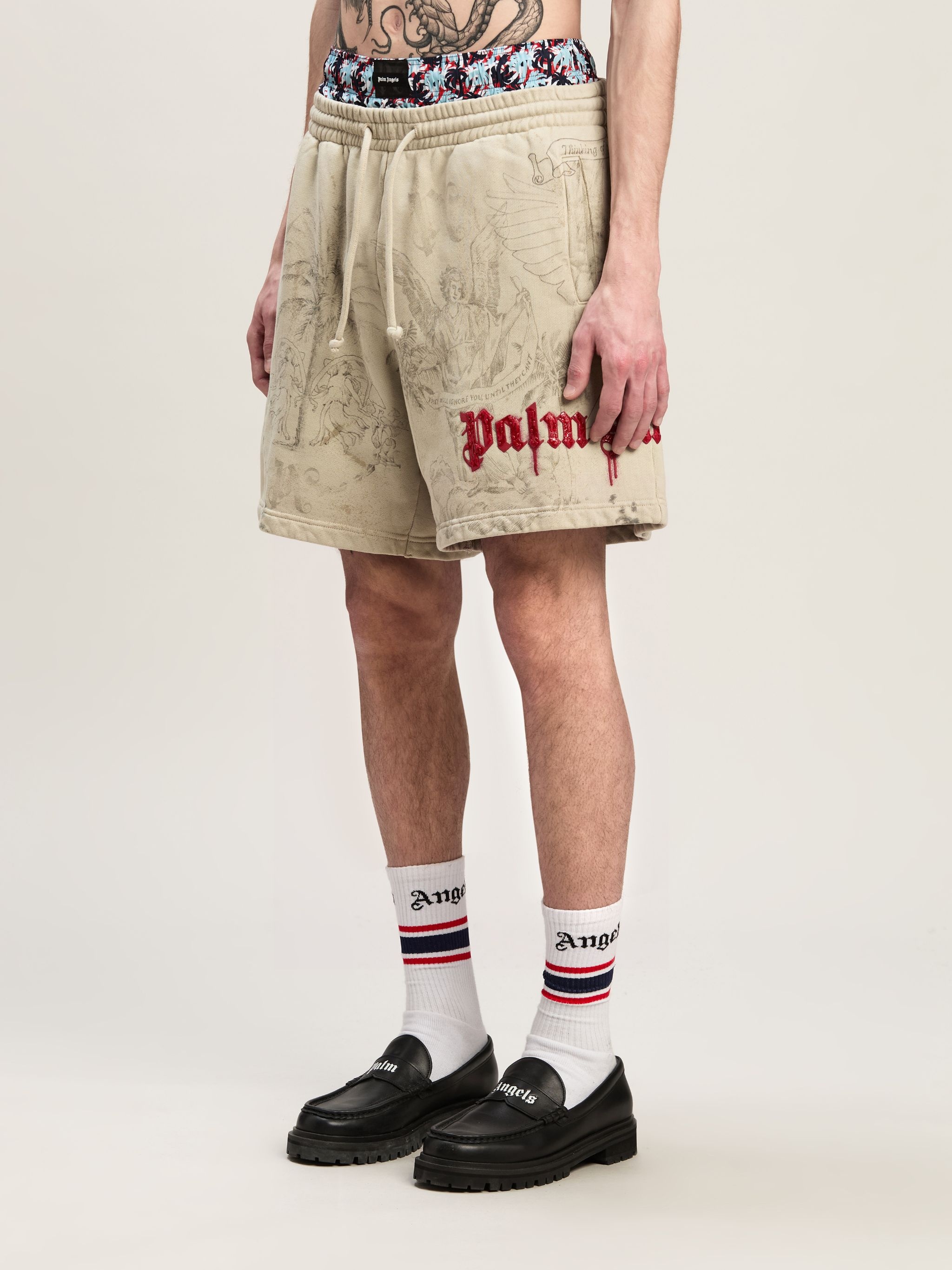 PENCIL ALL OVER SWEATSHORTS - 4
