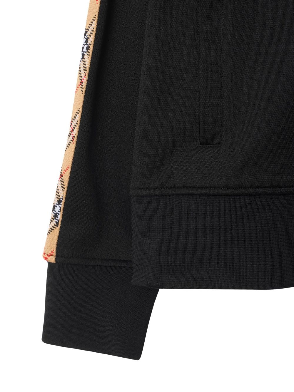 checked-trim sweatshirt - 6