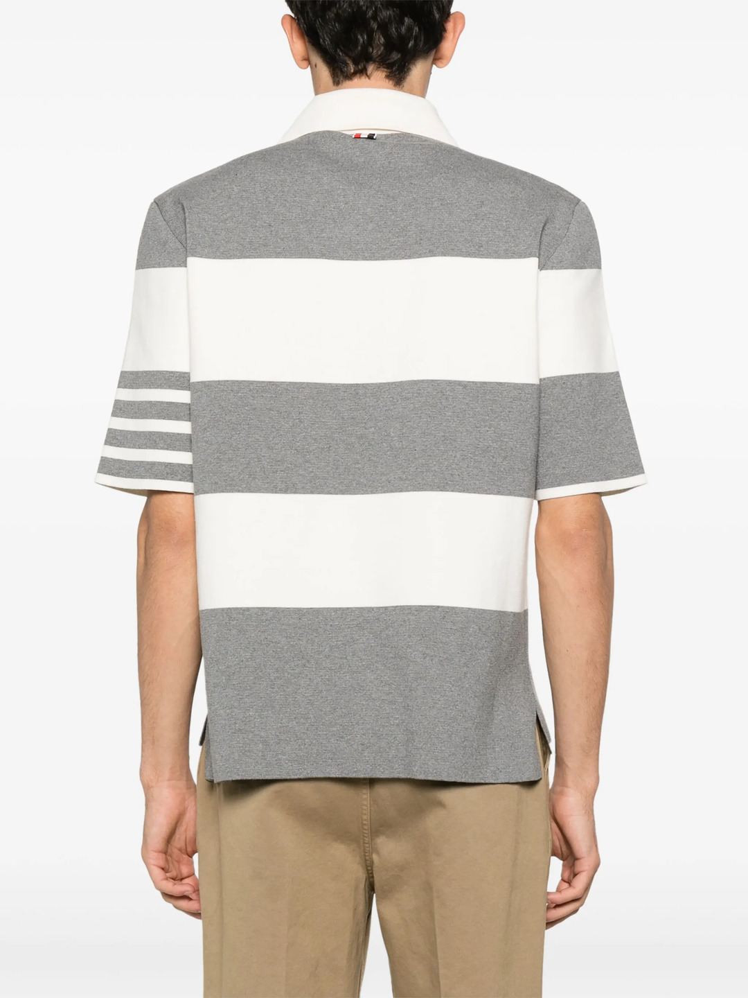 Rugby Stripe Milano Stitch Polo - 3