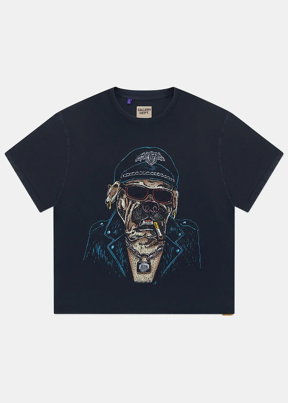 Vintage Black Oct Biker Dog Tee - 1