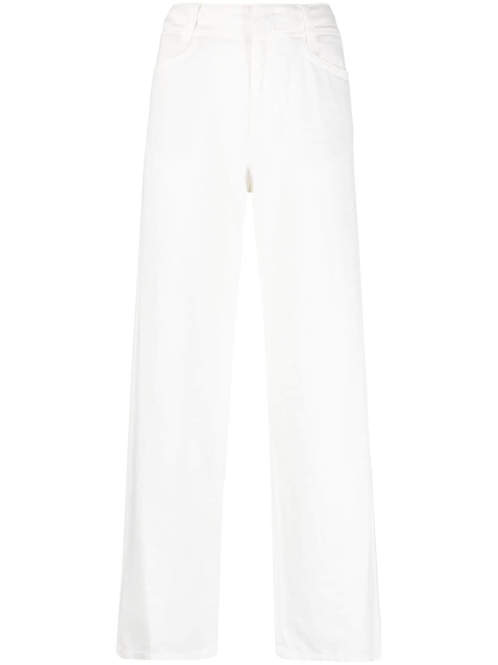 high-waist straight-leg trousers - 1