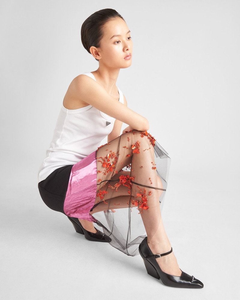 Prada Ombré brushed leather pumps outlook